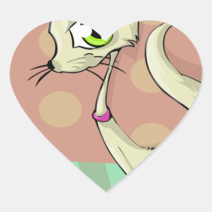 cat food eating breakfast gourmet heart sticker