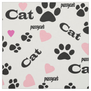 Cat footprints fabric