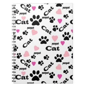 Cat footprints notebook