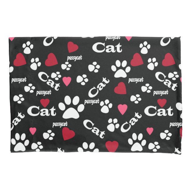 Cat footprints pillowcase (Front)