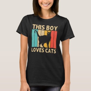 Cat For Boys Kids Black Cat Cat Person Cats T-Shirt