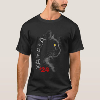 Cat For Harris 2024 Election Kamala Harris Waltz 2 T-Shirt