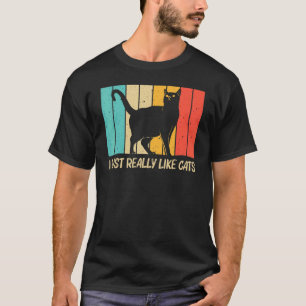 Cat For Men Women Black Cat Cat Person Cats T-Shirt