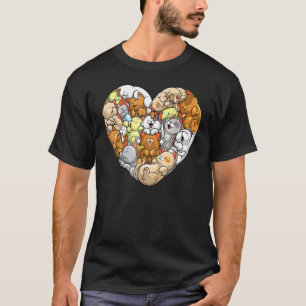 Cat For Men Women Heart Valentine Day Cat Kitten T-Shirt