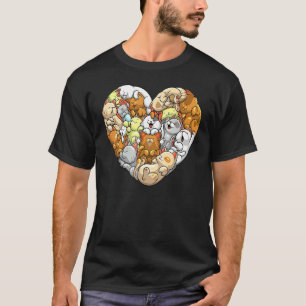 Cat For Men Women Heart Valentine Day Cat Kitten T-Shirt