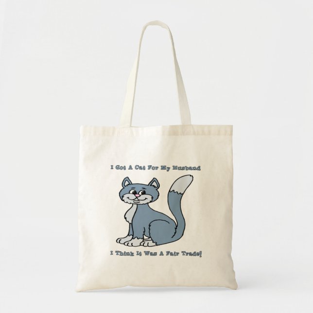 Cat For My Husband Tote Bag (Front)