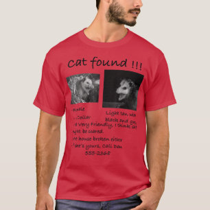 Cat Found Funny Pet Opossum Possum  T-Shirt