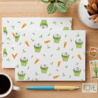 Cat Froth Matcha Green Tea Pattern