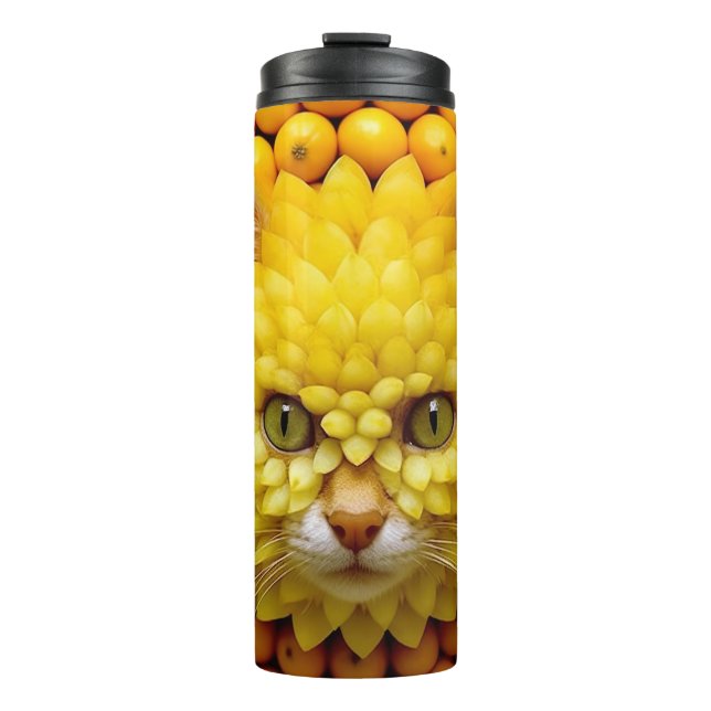 Cat fruits art thermal tumbler (Front)