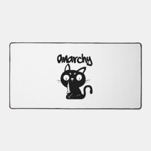Cat Funny Anarchy Halloween Animals For Women Men Desk Mat