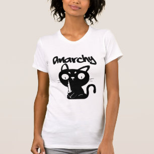 Cat Funny Anarchy Halloween Animals For Women Men T-Shirt