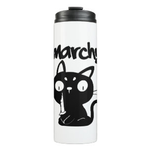 Cat Funny Anarchy Halloween Animals For Women Men  Thermal Tumbler