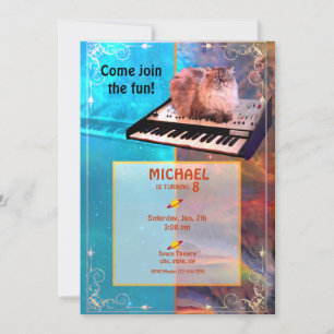 cat Funny Birthday Invitation