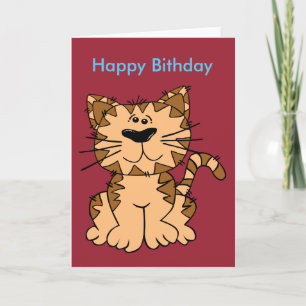 Cat Funny Birthday Postcard