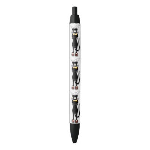 Cat funny Character Scratching Fabric Black Ink Pen
