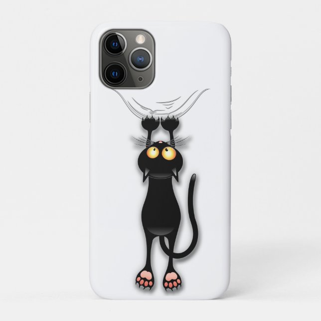 Cat funny Character Scratching Fabric Case-Mate iPhone Case (Back)