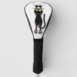 Cat funny Character Scratching Fabric Golf Head Cover
