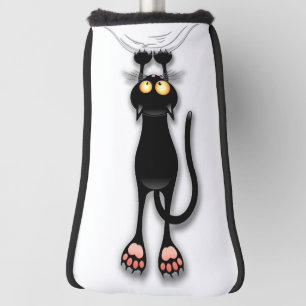 Cat funny Character Scratching Fabric Golf Head Cover