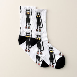 Cat funny Character Scratching Fabric Socks