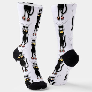 Cat funny Character Scratching Fabric Socks