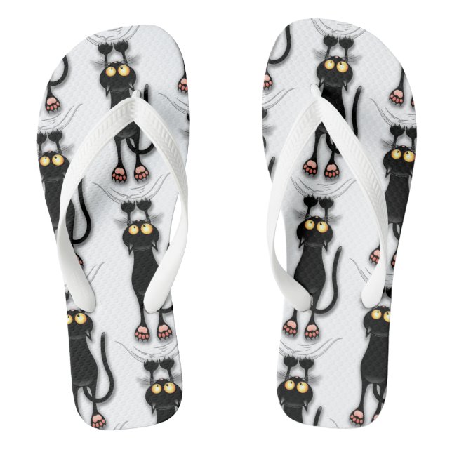 Cat funny Character Scratching Fabric Thongs (Footbed)
