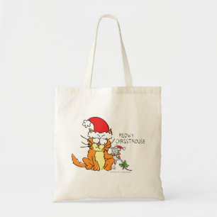 Cat Funny Christmas Cartoon Cute Mouse Tote Bag