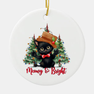 Cat funny Christmas New Year ornament