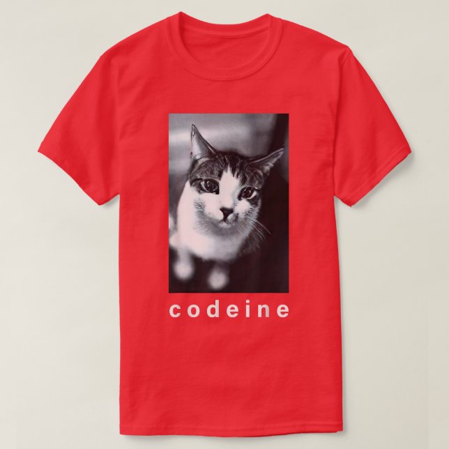 Cat Funny Codeine T-Shirt (Design Front)