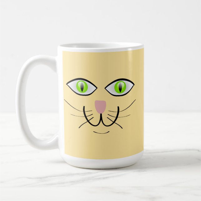Cat Funny Face Cartoon-29034 Coffee Mug (Left)