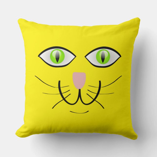 Cat Funny Face Cartoon-29034 Cushion (Front)