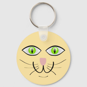 Cat Funny Face Cartoon-29034 Key Ring