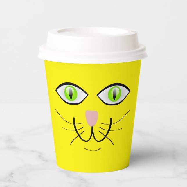 Cat Funny Face Cartoon-29034 Paper Cups (Front)
