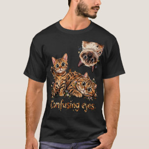Cat Funny, Feline Trio in Bloom, Cute Cat, kitten T-Shirt