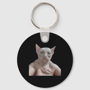 Cat Funny Meme Key Ring