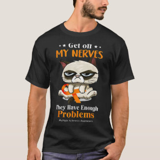 Cat Funny Multiple Sclerosis Awareness T-Shirt