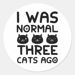 cat funny saying funny cat classic round sticker