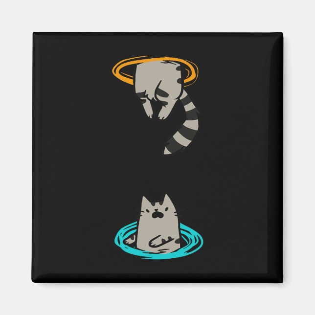 Cat Funny Video Game Animal  Magnet (Front)