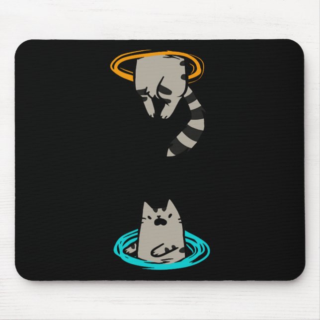 Cat Funny Video Game Animal  Mouse Pad (Front)