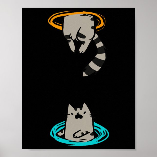 Cat Funny Video Game Animal  Poster (Front)