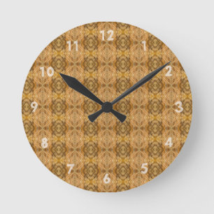 Cat fur pattern round clock