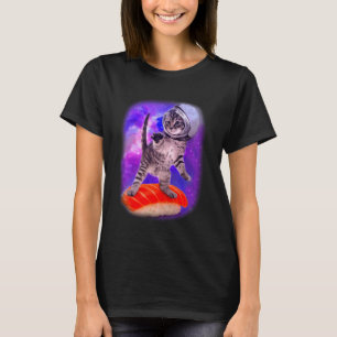Cat Galaxy Flying Sushi Space Kitty Adventure T-Shirt