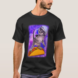 Cat Galaxy Flying Tacos Space Kitty Adventure T-Shirt