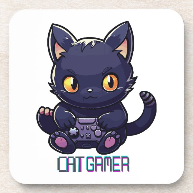 Cat Gamer Coaster (Front)