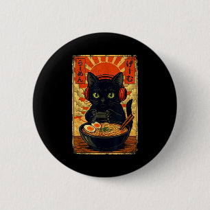 Cat Gamer Men Anime Kawaii Funny Gaming Headset Ca 6 Cm Round Badge