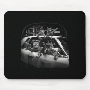 Cat Gang Meme Silly Cat Meme Trendy Funny Gangster Mouse Pad