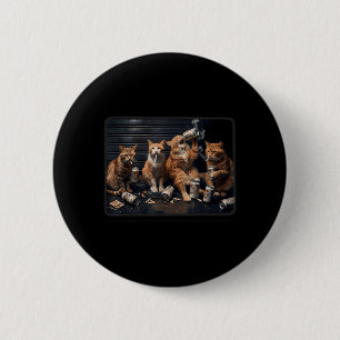 Cat Gang Meme Silly Cat Meme Trendy Gangster 6 Cm Round Badge