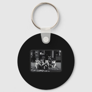 Cat Gang Meme Silly Cat Meme Trendy Gangster Key Ring