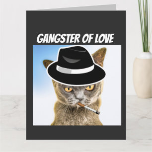 CAT GANGSTER BIRTHDAY OVERSIZED Greeting Card