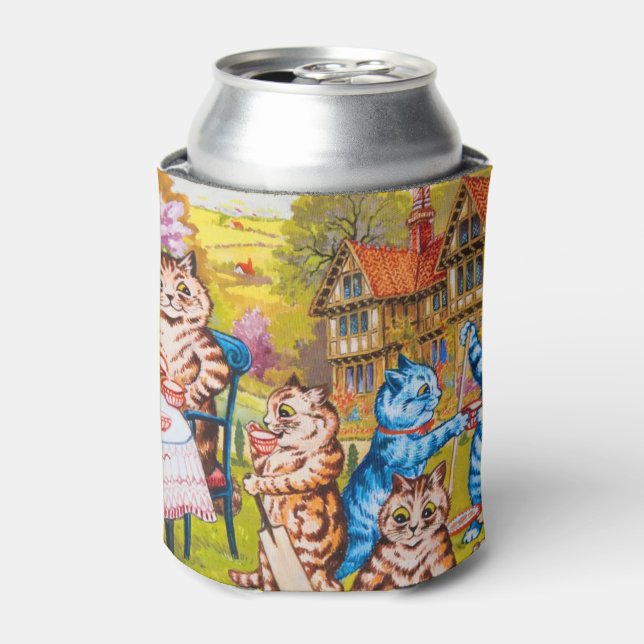 Cat Garden Party Can Cooler (Can Front)