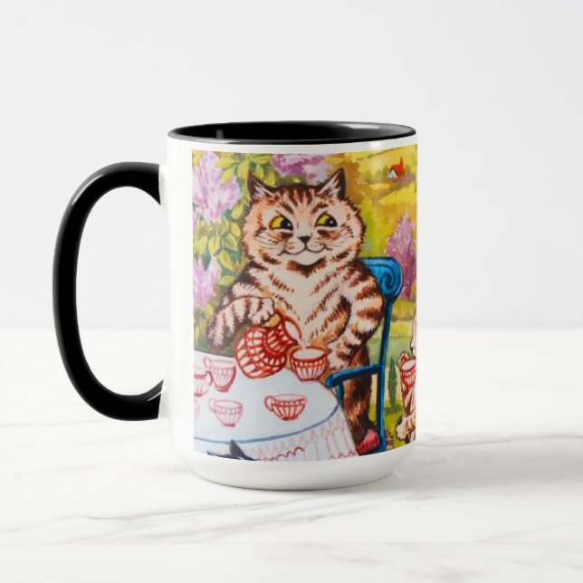 Cat Garden Party Mug (Left)